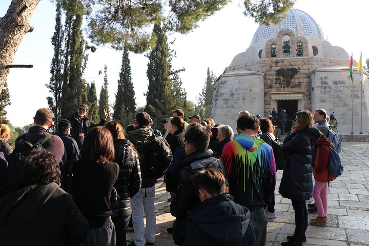 Stone lanes of the Old City of Jerusalem with the hills toward Bethlehem beyond